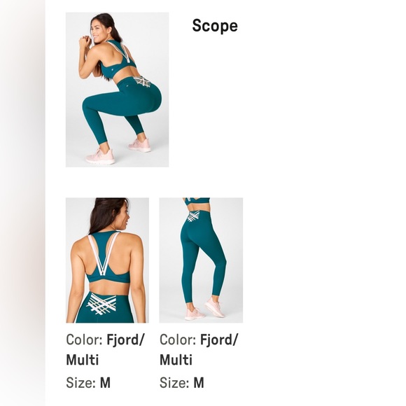 Fabletics Powerhold leggings and bra set size medium - Picture 6 of 6